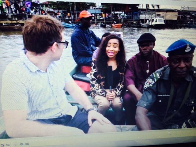 TV Host Princess Halliday and Team on the sea to visit the ESI facilities in Opobo Kingdom